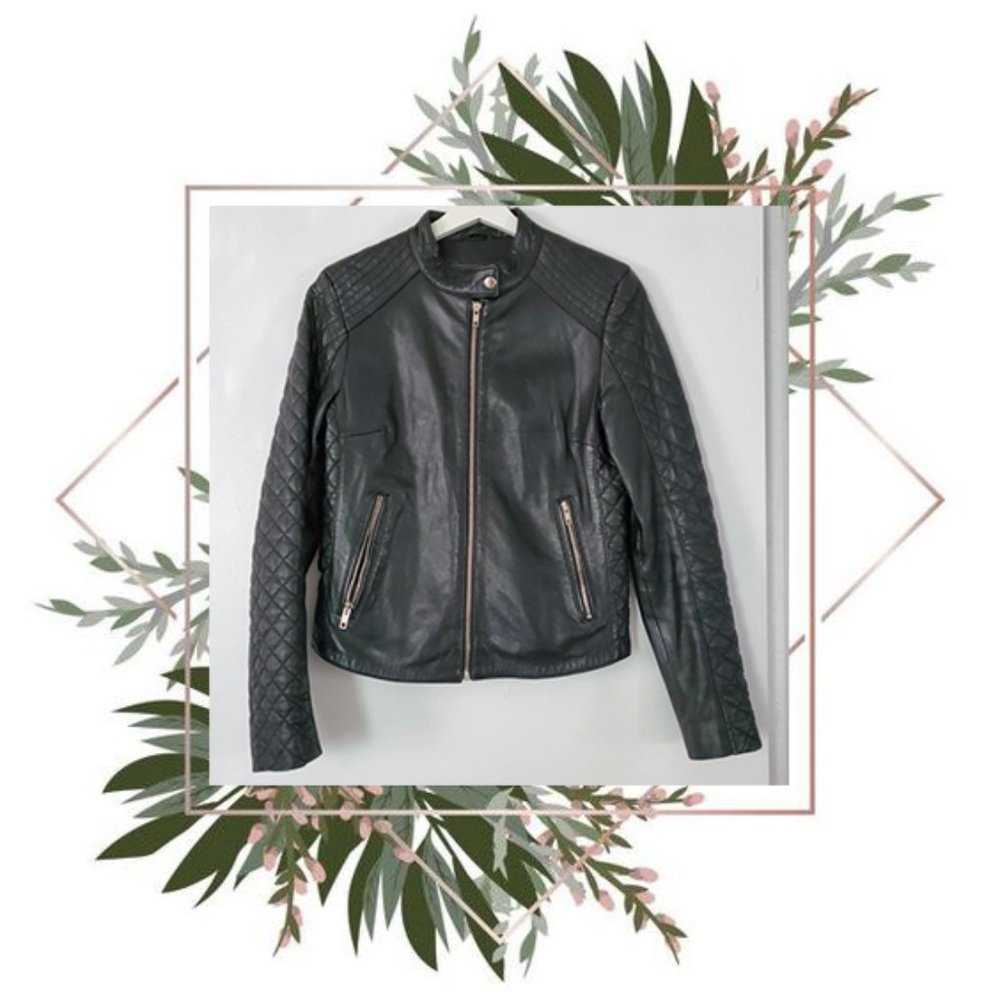 EACH OTHER PARIS | Black leather biker jacket
